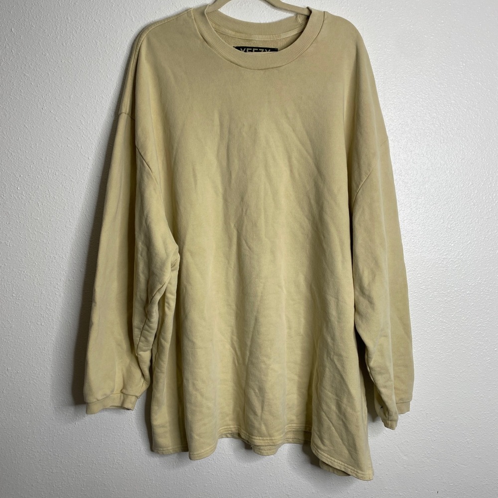 Yeezy Season 1 Adidas Beige‎ Crewneck Sweatshirt XL Made in Turkey